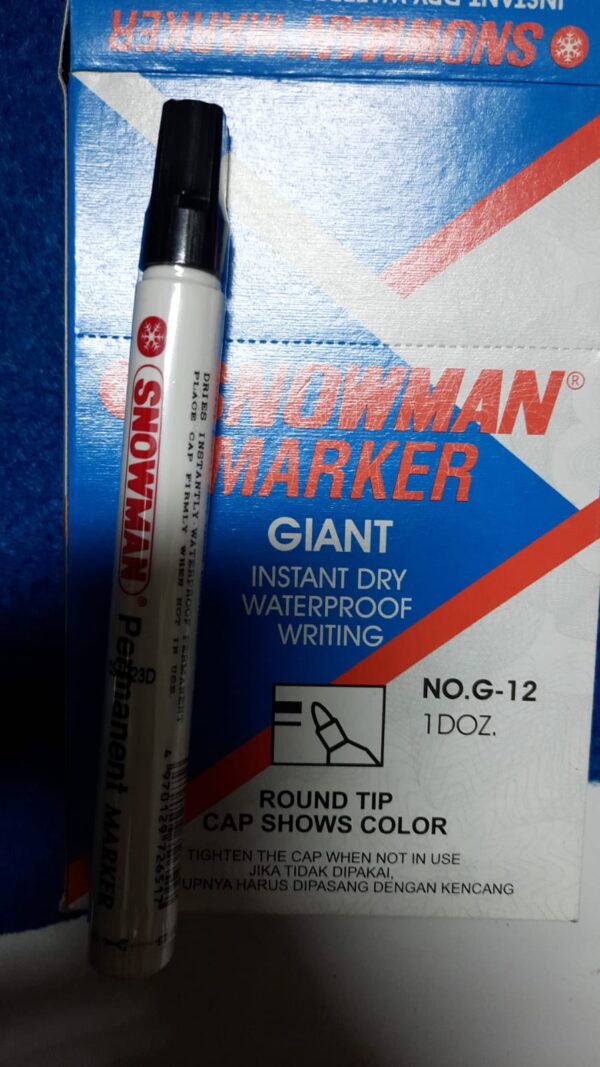 Spidol Snowman Permanent Marker Hitam