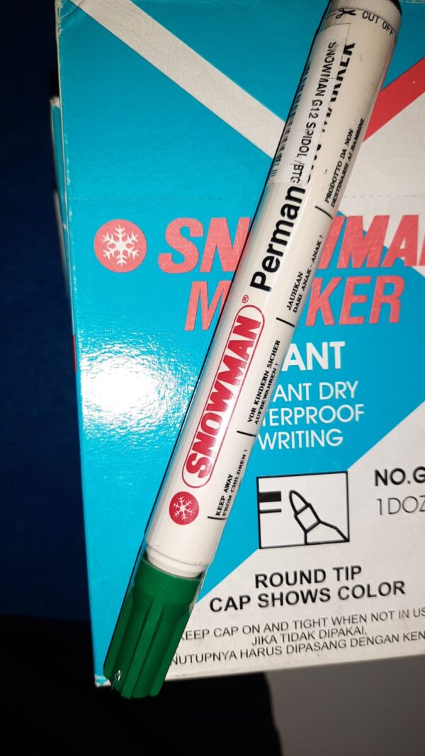 Spidol Snowman Permanent Marker Hijau