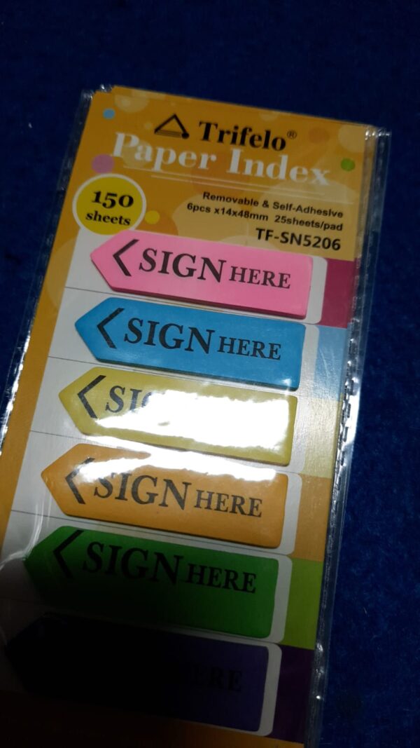 Sign Here Trifelo Paper Index TF-SN5206